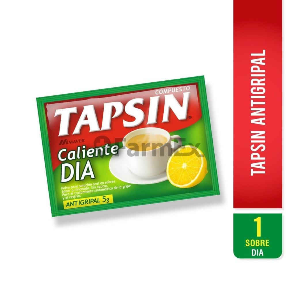 Tapsin Caliente Día - Sabor Limón - Sobre de 5 g x ( 1 sobre ) Farmex-VidaTres-Persistente